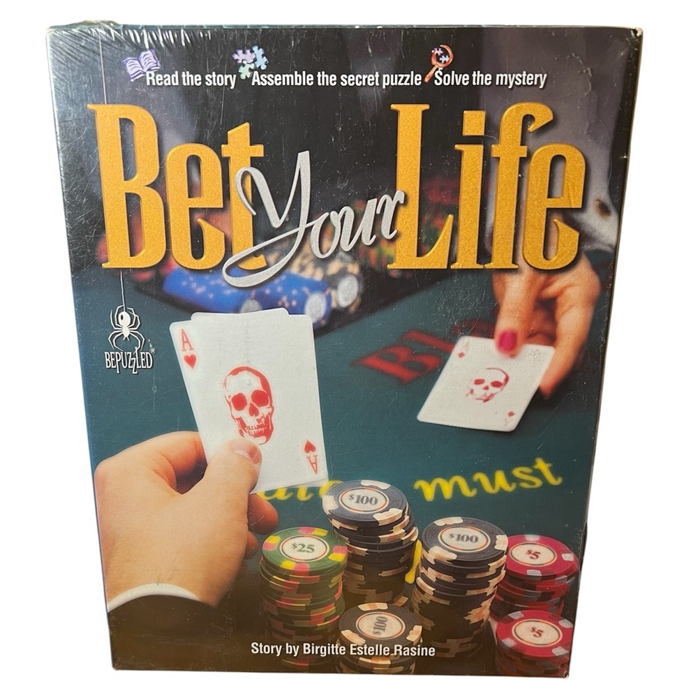 NEW Vintage 1996 BEPUZZLED‎ Bet Your Life 1000 pc Mystery Thriller Secret Puzzle